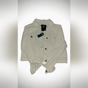 Hollister Off White Courduroy Jacket NWT SZ LG